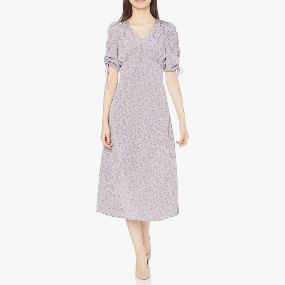 Snidel SWFO211037 Women's Variation Mermaid Print Dress Lavender Size 0 NWT